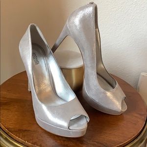 Silver Michael Kors heels